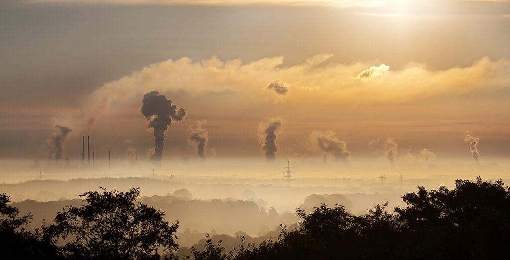 industry, sunrise, fog, germany, factory, ruhr area, nature, money, environment, exhaust, smoke, environmental protection, environmental pollution, chimney, highway, evening sky, disposal, kamp lintfort, power plant, air, pollution, heaven, duisburg, smog, industrial plant, steam, poisonous